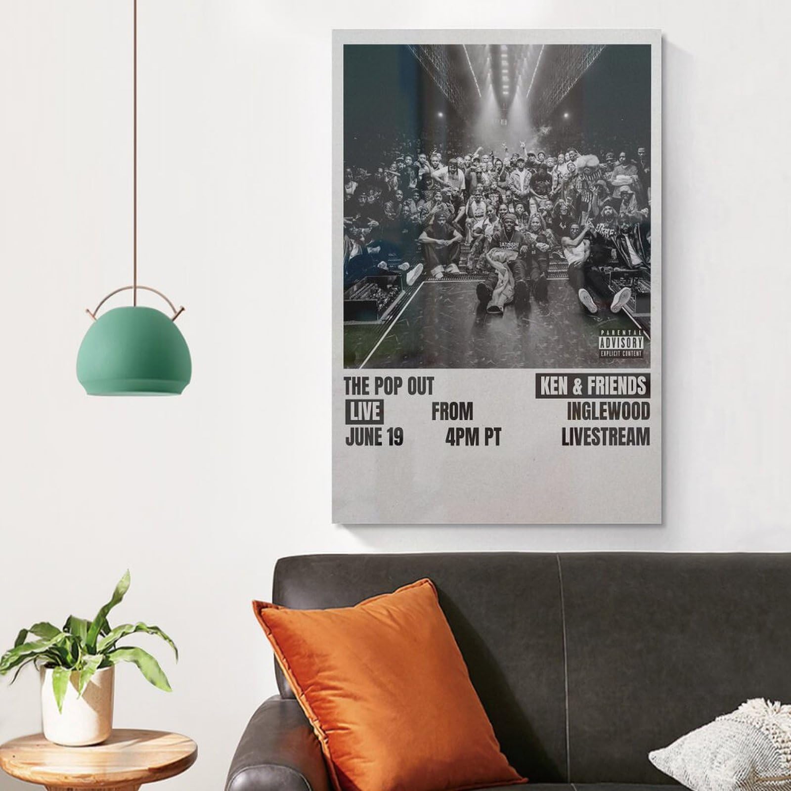 Kendrick Lamar The Pop Out, Ken & Friends 9 Canvas Poster Bedroom